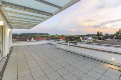 Leben wie im Penthouse - Gehobene 3-Zi.-ETW mit Dachterrasse, Balkon und 2 TG-Stellplätze