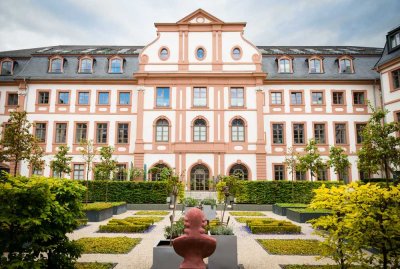 Luxuriöse Loftwohnung im "zweiten Schloss von Mainz". Charmantes Ambiente mit Küche und Innenhof