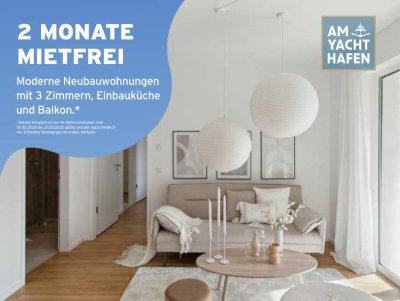 2 Nettokaltmieten geschenkt: Lichtdurchflutete 3-Zimmer-Wohnung mit EBK und Balkon!