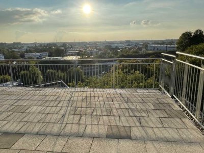 Penthouse mit Blick über Hilden. Ideal auch als Wohnbüro.