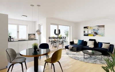 BK1-08 | Neubau. Lichtdurchflutete 3-Zimmer-Wohnung mit Süd-Balkon im Regensburger-Westen.