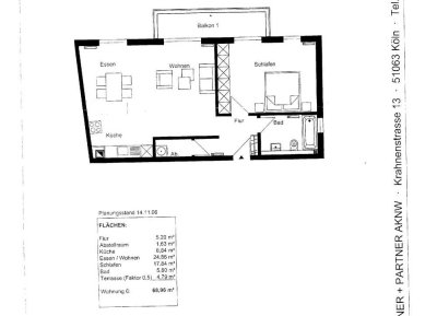 Voll möblierte 2-Zimmer-Wohnung mit Balkon und EBK in Köln-Deutz nahe Rheinufer