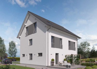 Traumhaus durch Eigenleistung: Clever sparen beim Hausbau | massa Ausbauhaus „TwinStyle 14.01 S“