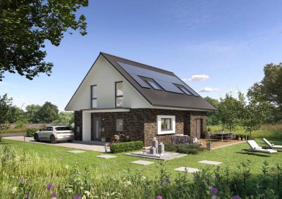 Die perfekte Wohlfühloase – Modernes Einfamilienhaus in massiver Hybrid Bauweise von Danhaus