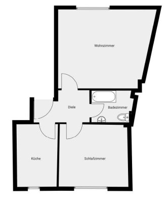 2 Zimmer Dachgeschosswohnung in der Innenstadt