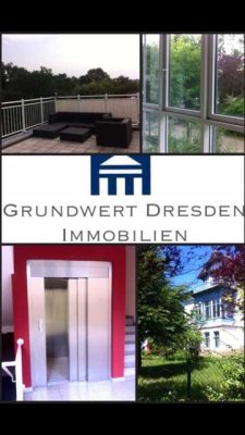 Wohnen 2025! Frei werdende Dachterrassen-Maisonette am Rand des Blasewitz Waldparks…Lift, BLK. u.v.m