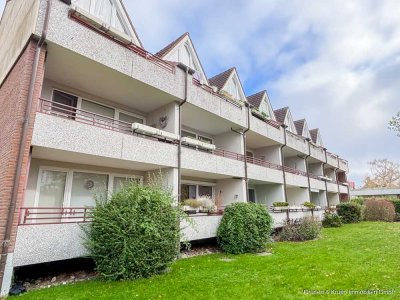 Ca. 350 m zum Strand - 3-Zimmer-Maisonettewohnung
mit Balkon und Blick ins Grüne