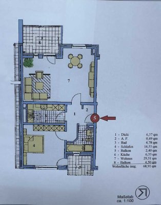 Exklusive 2-Raum-Wohnung mit 2 Balkonen  in Bonn