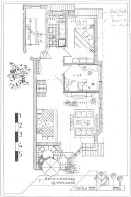 Sehr schöne 3-Zimmer DG Wohnung in Obertshausen-Hausen + ausgebauter Spitzboden als viertes "Zimmer"