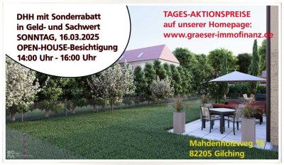 SONNTAG BESICHTIGUNG mit TAGES-AKTIONEN & Extras vor Ort! Luxus-DHH im Urlaubsgebiet Lkr. Starnberg