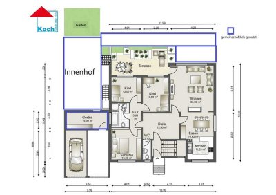 5-Zimmerwohnung in Malsch (EG) mit Gartennutzung