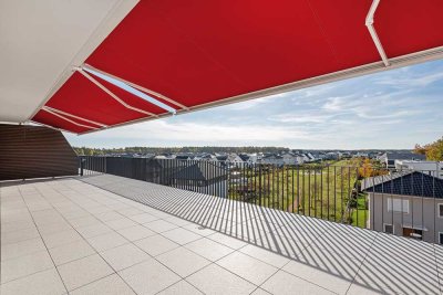 Helle 2- Zimmer Dachgeschosswohnung mit einzigartigem Ausblick über den Rousseau Park