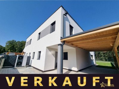 VERKAUFT! DOPPELHAUS MIT AUSSTATTUNGS-PLUS! 5 ZIMMER WIENERBERGER ZIEGELHAUS MIT KELLER, BALKON, TERRASSE NAHE KORNEUBURG. EXZELLENTE AUSSTATTUNG!