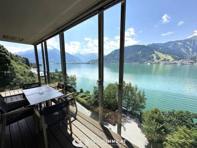 5700 Zell am See / Thumersbach: Investment mit Eigennutzung; 3 Zimmer-Wohnung mit Seeblick-Weitblick, vollmöbliert, Sauna, Tiefgaragenstellplatz