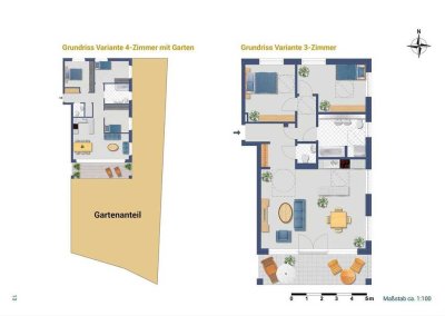 Traumhafte 3- oder 4-Zimmer-Neubauwohnung mit 153 m² Garten