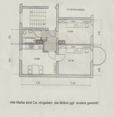 Schöne und gute gelegene 2-Zimmer-Wohnung mit Einbauküche in Augsburg