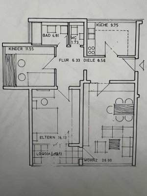 3-Zimmer-Wohnung mit Balkon und schöner Aussicht