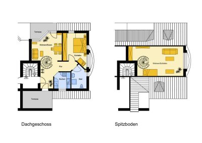 Stilvolle, gepflegte 3-Zimmer-Maisonette-Wohnung mit geh. Innenausstattung mit EBK in Börgerende