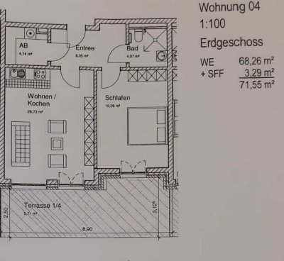 Senioren-Residenz Weserbogen Habenhausen. Schöne 2-Zimmer-Erdgeschossgewohnung mit Terrasse.