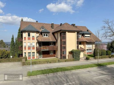 Neu renovierte 1-Zimmer-Mietwohnung mit großzügigem Balkon und grandioser Aussicht