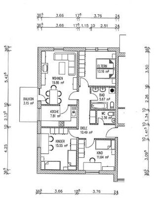 4 Zimmer Etagenwohnung zu vermieten