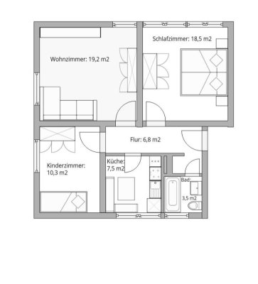 Sanierte 3-Zimmer-Wohnung in Bergkamen