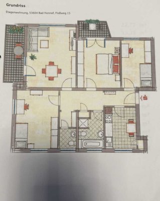 Attraktive und gepflegte 4-Raum-Wohnung mit Balkon und EBK in Bad Honnef