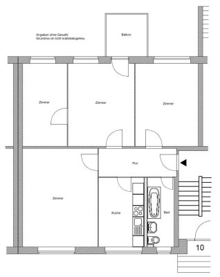 Sanierte 4 Zimmerwohnung mit Balkon