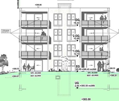 In Dettingen an der Erms: Gepflegte Neubau Erdgeschosswohnung mit drei Zimmern und Gartenteil