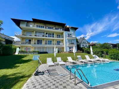 ZWEITWOHNSITZ!!! - Traumhafte Wohnung mit Seeblick und Pool an der Aussichtspromenade in Velden!