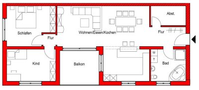 3-Zimmer-Wohnung mit Balkon in Haßfurt - ERSTBEZUG