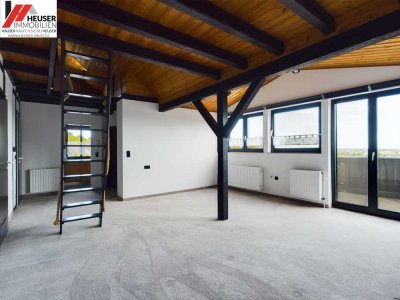 Traumhafte Dachgeschosswohnung mit einer Gesamtfläche von 87 m² mit großem Balkon und Garage!