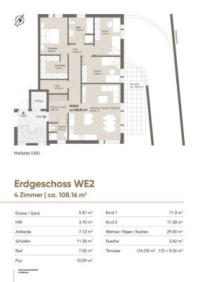 Sichern Sie jetzt Ihr KfW-Darlehen! Exklusive  4 Zi.-Neubau-Gartenwohnung in zentraler Lage