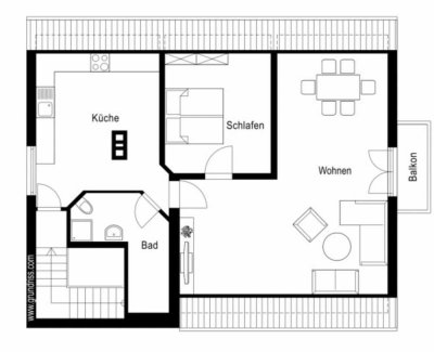 Exklusive 2,5-Raum-Dachgeschosswohnung mit Balkon und EBK in Raubling