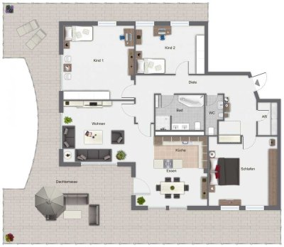 Exklusive 4,5-Zimmer-Penthouse-Wohnung mit gehobener Innenausstattung und EBK in Leonberg