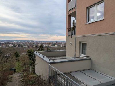 sonnige Wohnung mit Aussicht auf Dresden und die Elbe