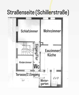 In Sanierung: Zentrale 3,5-Zi.-Wohnung inkl. Küche, Wintergarten,.. (2 Min. zur Bahn-Haltestelle)