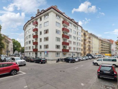 Charmante und gut geschnittene 2-Zimmer-EG-Wohnung in attraktiver Lage in München-Schwabing/West