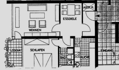 Senioren freundliche 2 1/2 Raum-Wohnung mit Fahrstuhl und Loggia in Herne zu vermieten