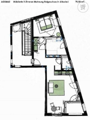 MODERN LIVING - Stilvoll möblierte 2-Zimmer-Erdgeschoss-Wohnung mit Terrasse in Altusried