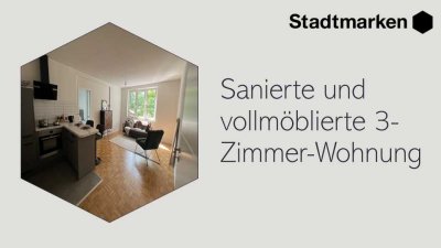 Sanierte und vollmöblierte 3-Zimmer-Wohnung