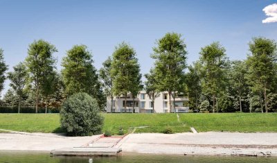 Große Terrasse ca. 80 m² - Exklusive Neubauwohnung am Schlosspark mit Rheinblick (WE 5)