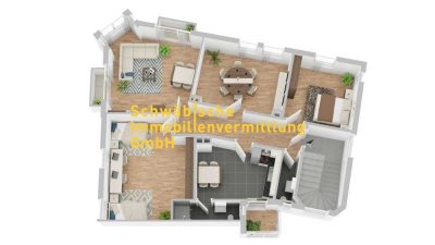 4-Zi.-Whg., 2. OG, Altbau, 2 x Balkon, 1 x Veranda verglast, *Sanierungsgebiet*, kein Denkmalschutz