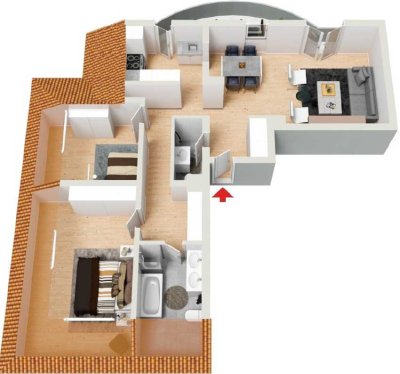 Charmante 3-Raum-Maisonette-Wohnung mit Balkon und EBK