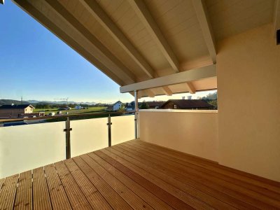 EINZIEHEN UND WOHLFÜHLEN- Neubau 3- Zimmer Dachgeschosswohnung mit Bergblick in Peiting