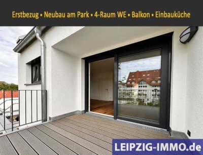 Wohnen am Park ** Neubau ** 4-Raum WE ** großer Balkon ** Einbauküche ** Tiefgarage