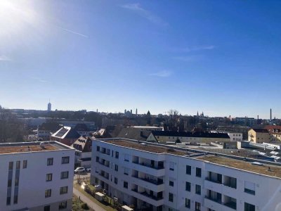 "Kult.Quartier Augsburg" - Exklusive 3,5 Zimmer-Penthouse-Wohnung im 6. OG mit 2 Dachloggien!