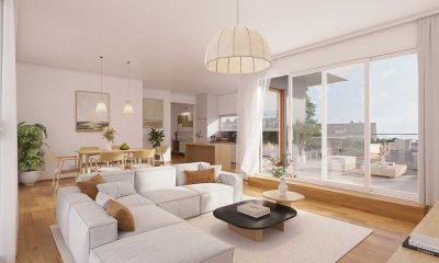 Moderne Penthouse Wohnung mit zwei Dachterrassen