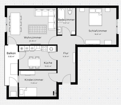 Erstbezug nach Sanierung mit Balkon: schöne 3,5-Zimmer-Wohnung in Mülheim