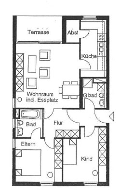 Altersgerechte 3-Zimmer-Wohnung im Erdgeschoss mit eigenem Garten und Tiefgarage